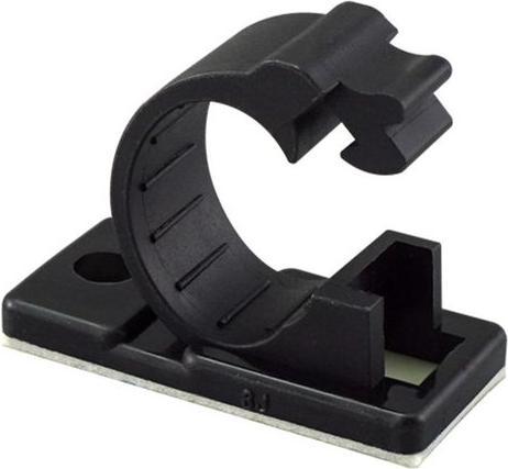Image du produit Rs Pro Borne de câble Borne de cage autocollante, câble Ø 17mm Nylon noir 15,6 mm x 41.3mm