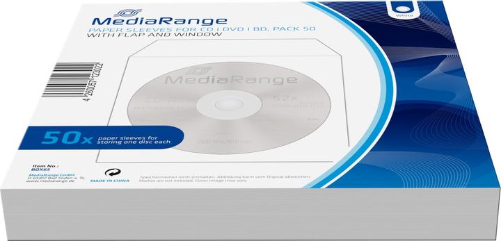 MediaRange CD/DVD Papierhüllen mit Sichtfenster