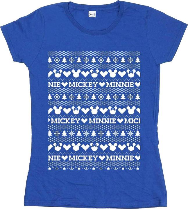 Disney Mickey And Minnie Christmas Fair Isle TShirt (XL)