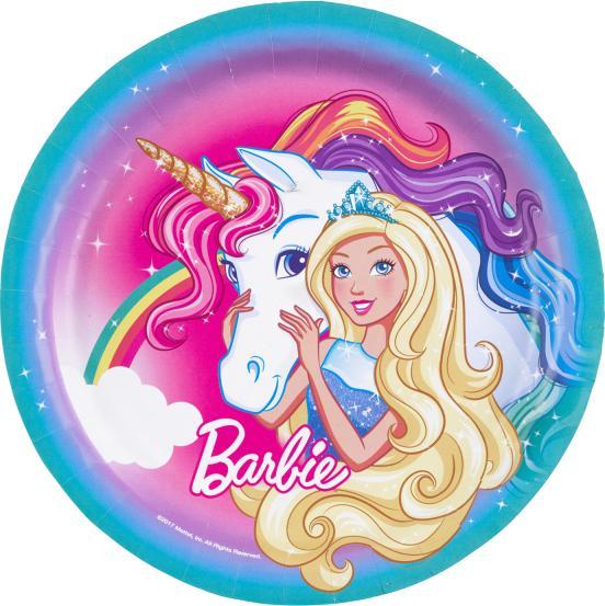 Actual product image Amscan Party Plate Barbie Dreamtopia (8 x)