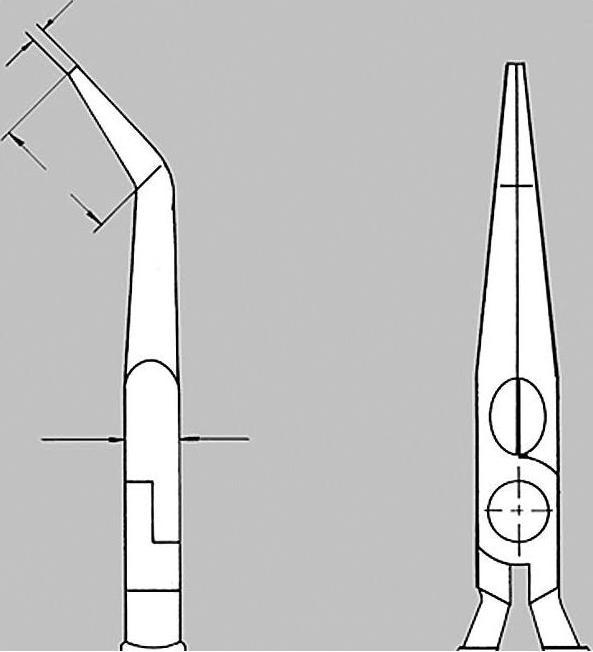 Produktbild Knipex Flachrundzange mit Schneide(Storchschnabelzange) 26 16 200 SB (200 mm)