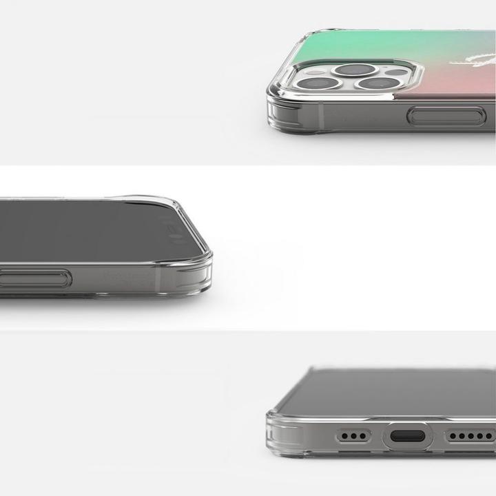 Produktbild Ringke Fusion Design PC Case with TPU Bumper for iPhone 12 Pro Max pink-green (GNAP0028) (Apple iPhone 12 Pro Max)