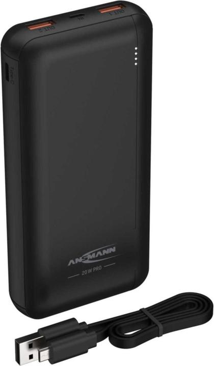 Produktbild Ansmann Powerbank 20.000 mAh PB320PD USB-C Ein/Ausg (20000 mAh, 20 W, 74 Wh)