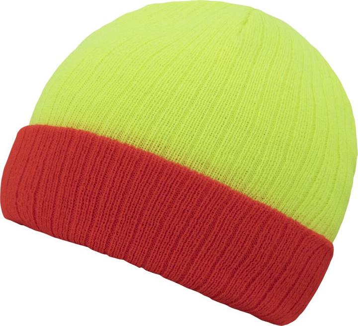 Produktbild Korntex Strickmütze Metz Hauptfarbe Gelb Umschlag in Orange ® KXST