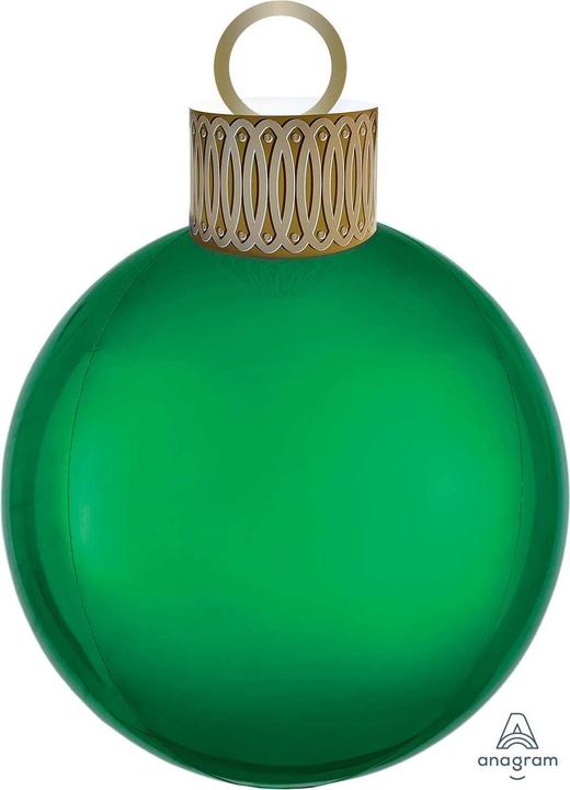 Produktbild Amscan Weihnachtsballon Orbz Weihnachtskugel in grün - leer für Luftfüllung (5 x)