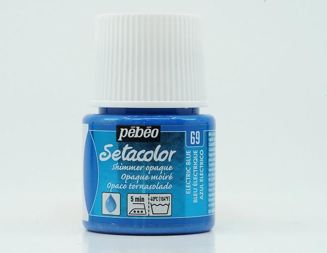 Image du produit Pebeo Setacolor opaque (Bleu électrique chatoyant, 45 ml)