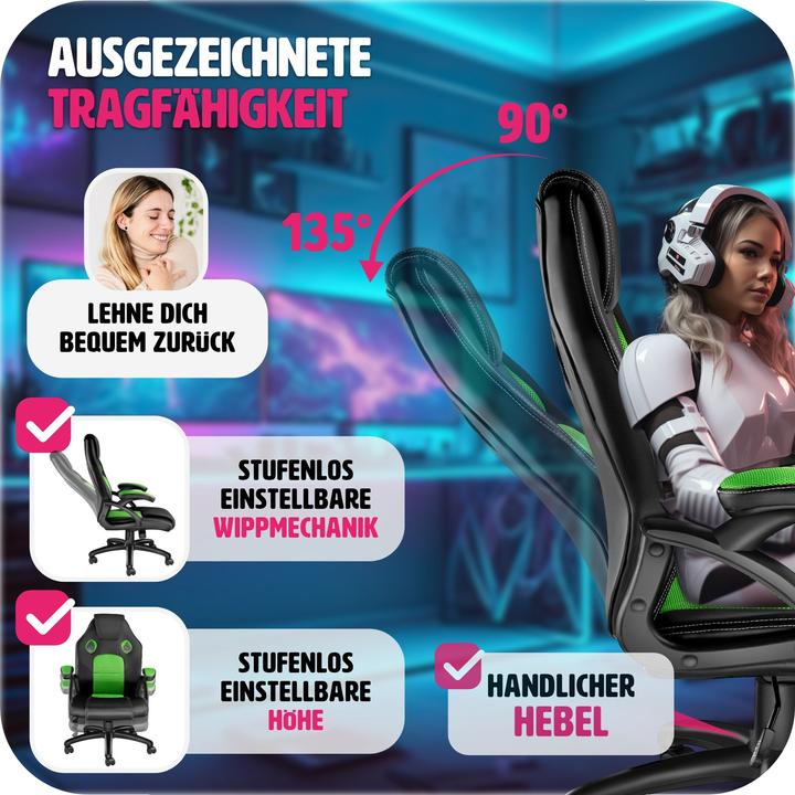Actual product image tectake Racing Gamingstuhl
