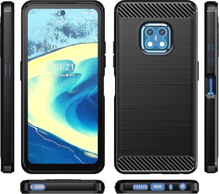 Image du produit Cover-Discount Nokia XR20 - Housse métallique look carbone noir (Nokia XR20)