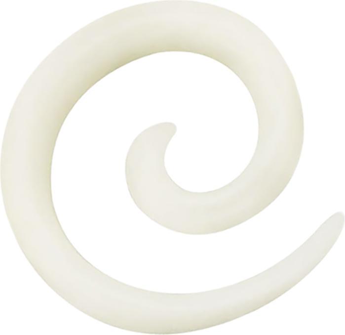 Star Piercing Dehnspirale aus weissem Knochen (ohne Messing, Organisch)