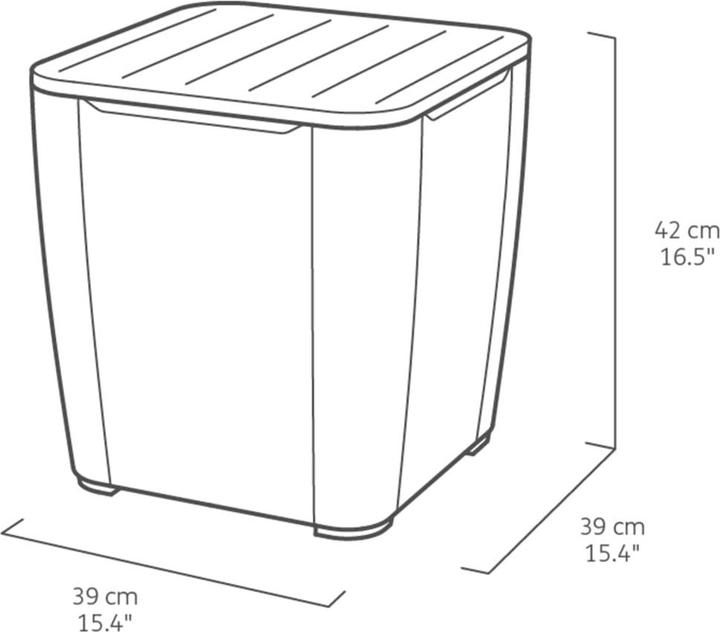 Actual product image Keter Iowa balcony Balcony Set Table: 39x39x43 Chair: 62x60x89 (62 cm)