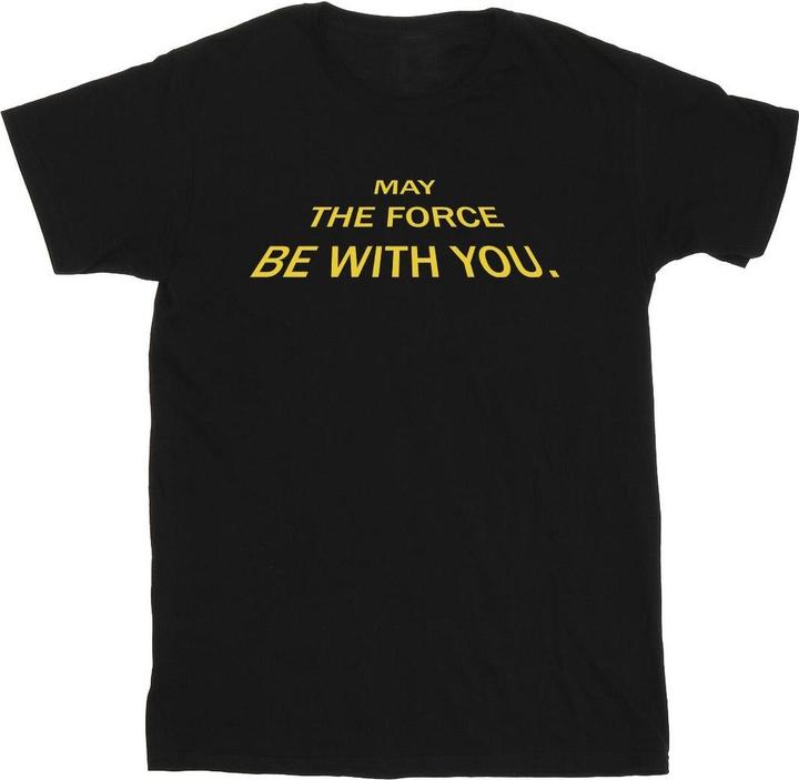 Star Wars May The Force Opening Crawls TShirt (S)