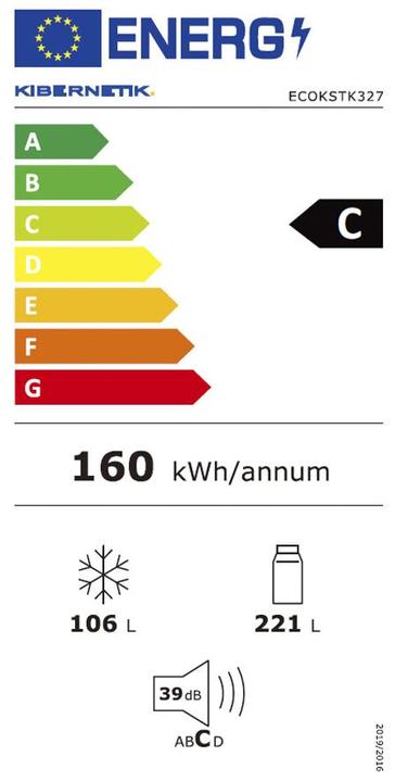 Energie-Label Kibernetik FSP ECO325 (327 l)