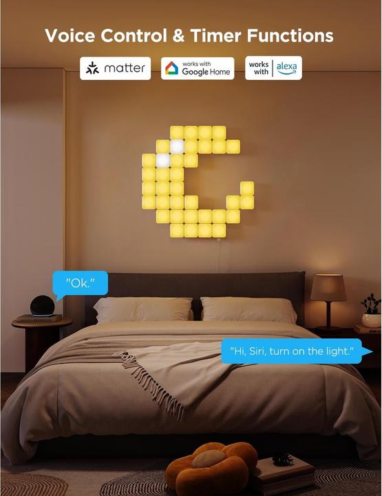 Actual product image Govee Panelleuchte Smart Mini Erweiterung, 6er, RGBIC
