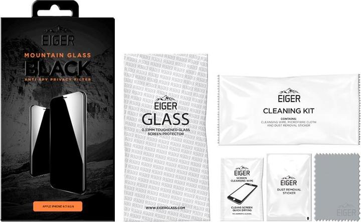 Image du produit Eiger Mountain Glass Black (1 pièce(s), Apple iPhone 7, Apple iPhone 6s, Apple iPhone 6, Apple iPhone SE (3ème génération), Apple iPhone SE (2ème génération), Apple iPhone 8)