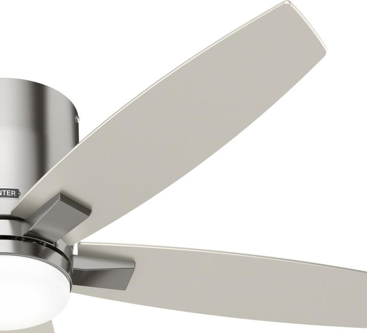 Actual product image Hunter Fans Deckenventilator Valencia Nickel mit LED & Fernbedienung (42 dB)