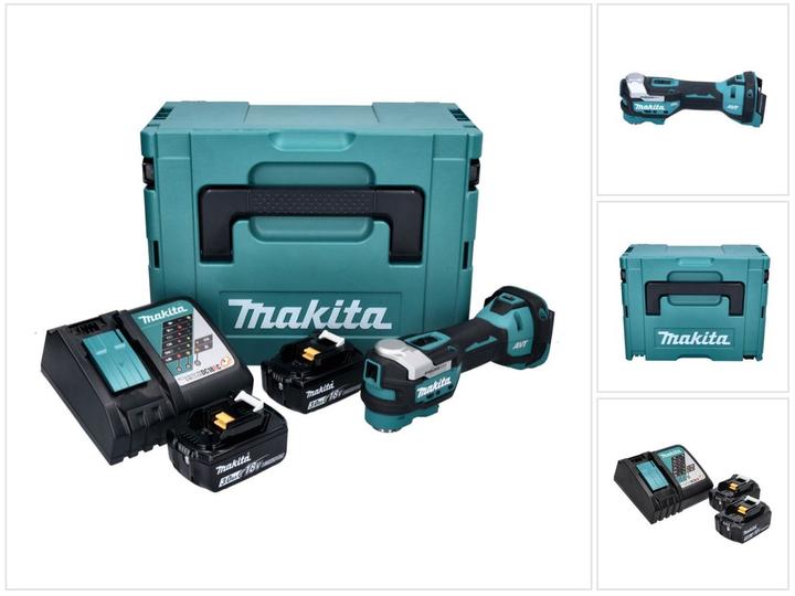 Produktbild Makita DTM 52 RFJ Akku Multifunktionswerkzeug 18 V Starlock Max Brushless + 2x Akku 3,0 Ah + Ladeger