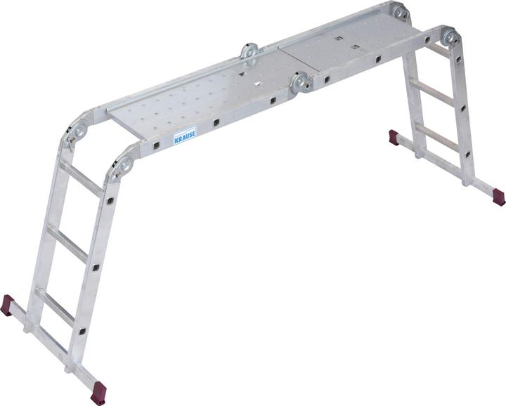 Produktbild Krause Gelenkleiter CORDA silber 4x 3 Sprossen, H: 100,0 cm (Gerüst, 34 cm)