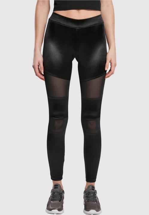 Actual product image Urban Classics Ladies Shiny Tech Mesh Leggings (XS)