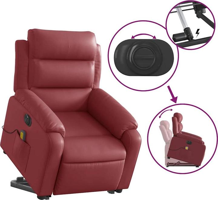Immagine prodotto VidaXL Poltrona massaggiante Ausilio elettrico stand-up Poltrona relax Poltrona in similpelle