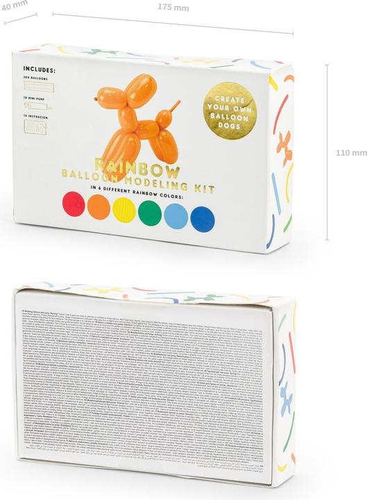 Produktbild Partydeco Kit de Ballons de Modelage - Arc-en-ciel (1 x)