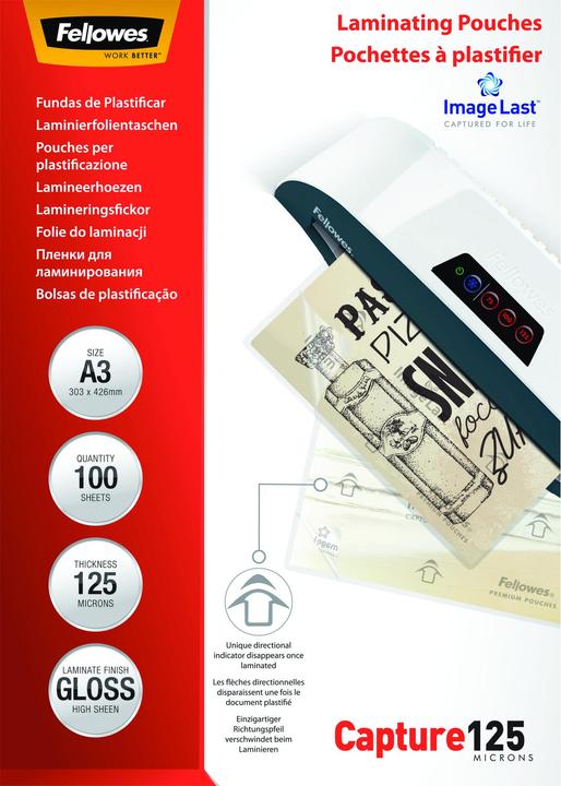 Image du produit Fellowes ImageLast Capture 125 (A3, 100 pièce(s), 125 µm)