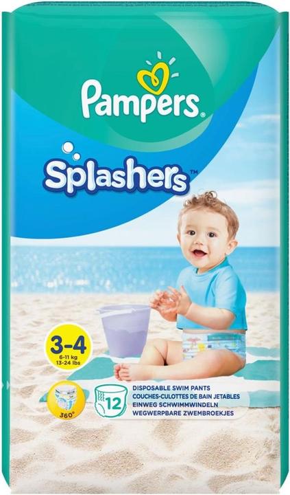 Image du produit Pampers Splashers (Taille 3, Taille 4, Pack, 12 pièce(s))