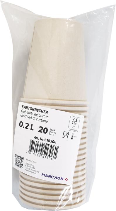 Produktbild Party Becher Karton To Go 2 dl 20 Stück (20 x)