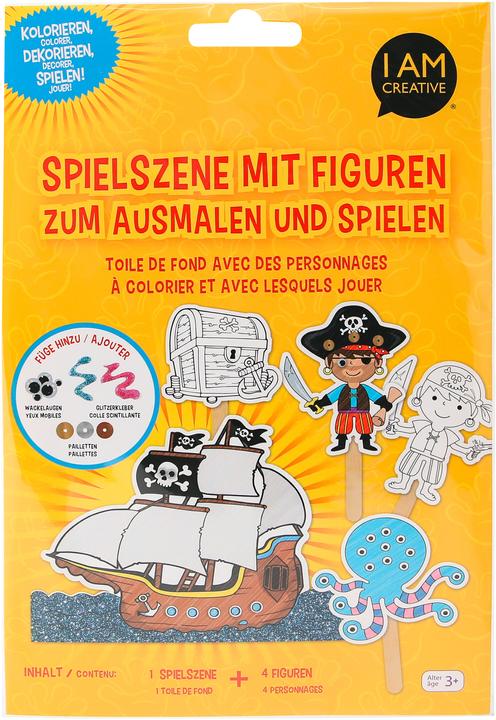 Actual product image I Am Creative I AM CREA doll play MAA4087.5 Pirate, paper, 5pcs.