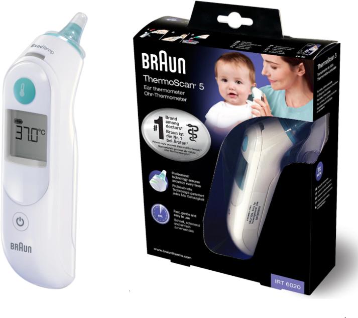 Produktbild Braun ThermoScan 5 IRT 6020 inklusive Schutzkappen (Ohr)