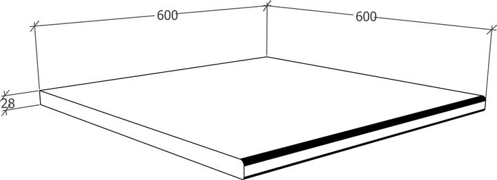 Produktbild VCM Arbeitsplatte Küchenarbeitsplatte Küchenmöbel Arbeitsplatte Küche Esilo (60 x 3 x 60 cm)