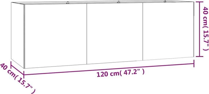 Produktbild VidaXL Hochbeet 120x40x40 cm Cortenstahl, Farbe: Rostig, Material
