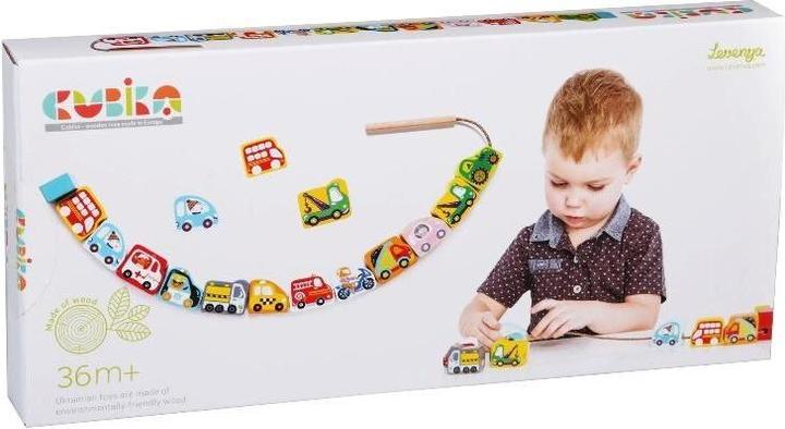 Produktbild Cubika Holzfädelspiel fliegende Autos (Deutsch, Englisch, Französisch, Italienisch)