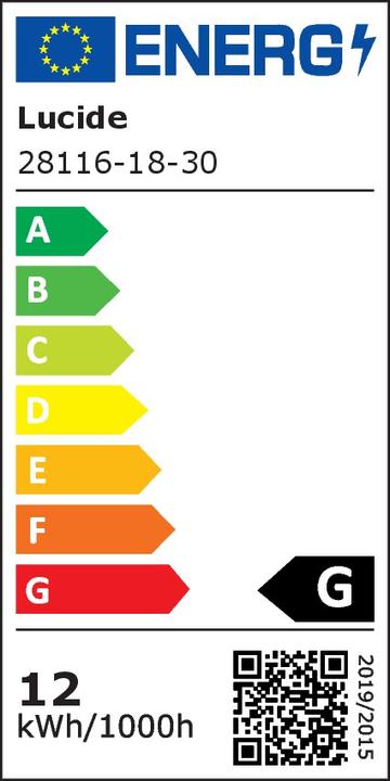Energy Label Lucide Brice LED (686 lm, E11)