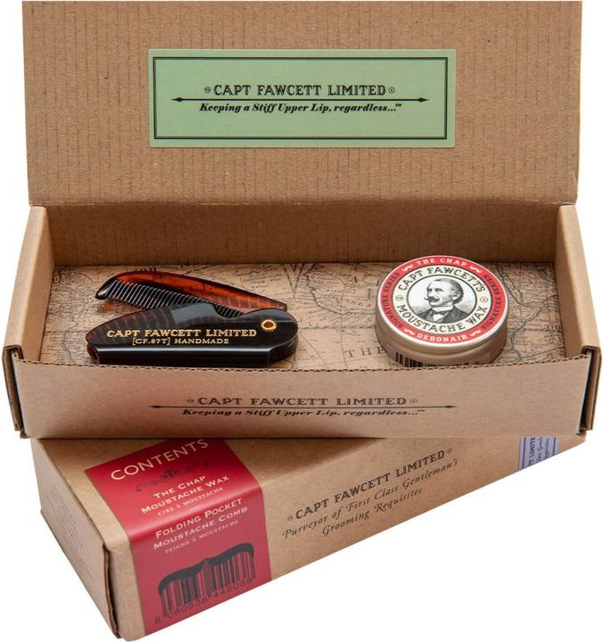 Immagine prodotto Captain Fawcett Capt. Fawcett Care - The Chap Moustache Wax & Moustache Comb Set