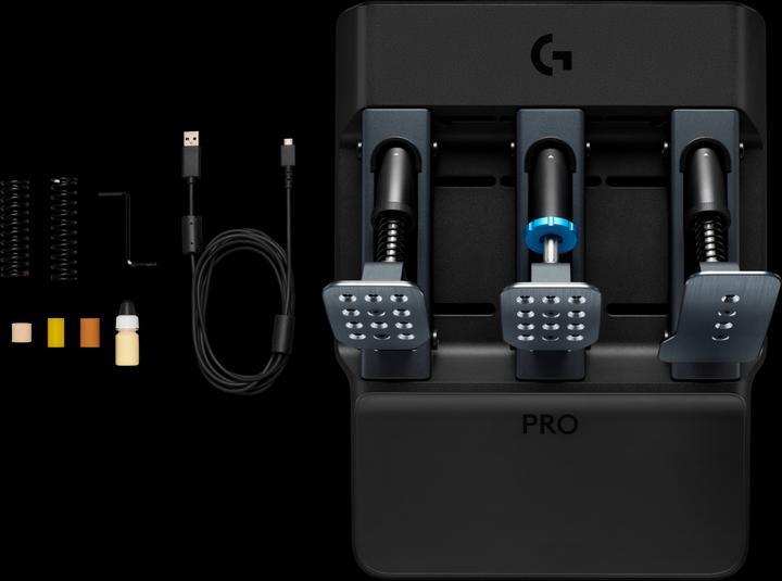 Productafbeelding Logitech G PRO Racing Pedalen - ZWART - N/A - EMEA (Xbox serie X, PC, PS4, Xbox serie S, PS5, Xbox One X, Xbox One S)