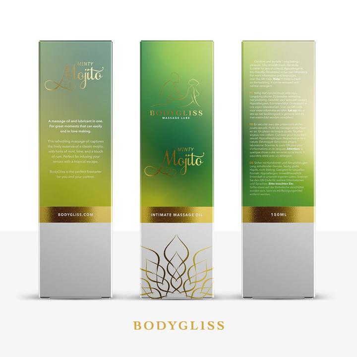 Actual product image Bodygliss – Massage Oil and Lubricant in 1 Minty Mojito – 150 ml (150 ml)