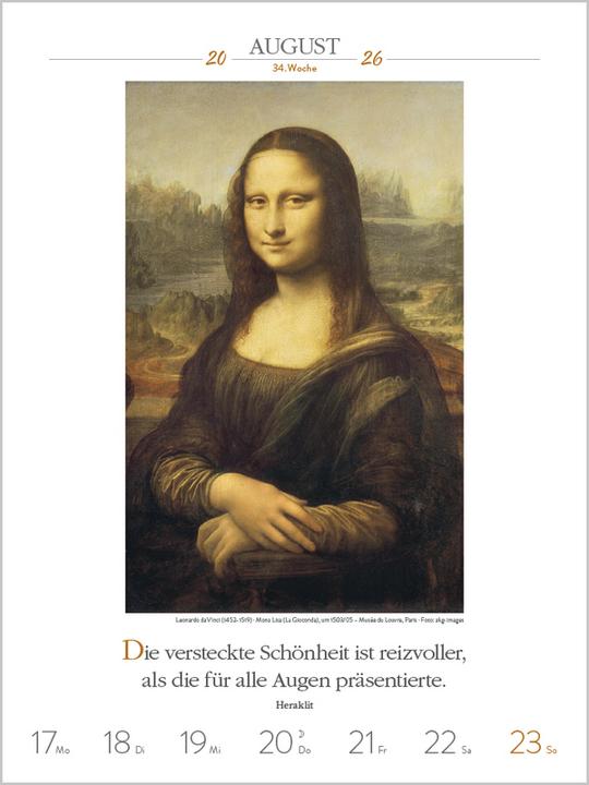 Produktbild Literaturkalender Kunst 2026 (24 x 32 cm, Deutsch)