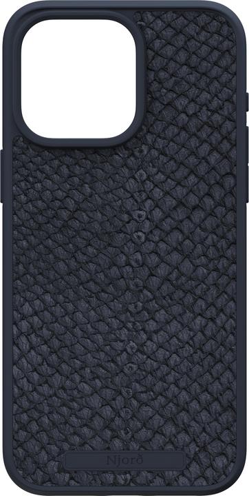 Njord Hard Cover Salm.Leather Magsafe Case Black (Apple iPhone 15 Pro Max)