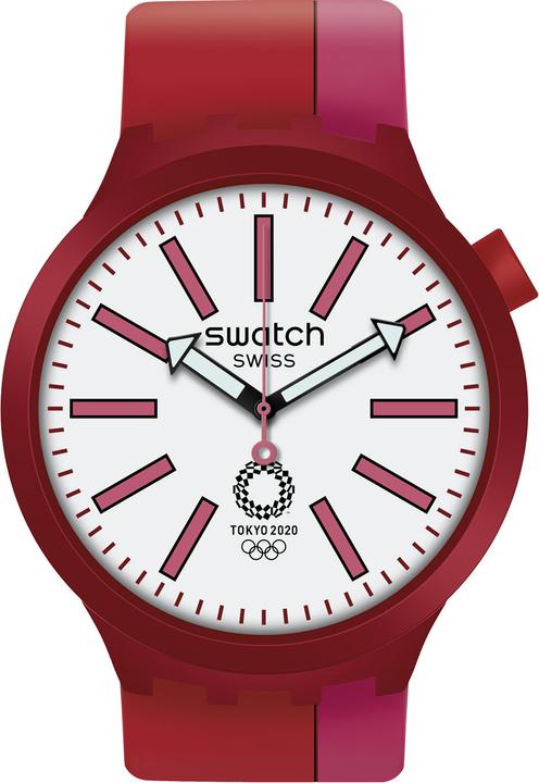 Actual product image Swatch Big Bold Kurenai Red (Analogue wristwatch, 47 mm)