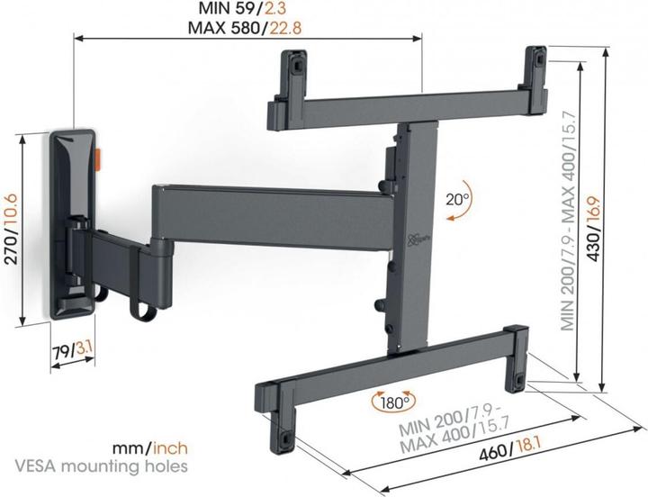 Produktbild Vogels TVM 3465 (Wand, 65", 25 kg)