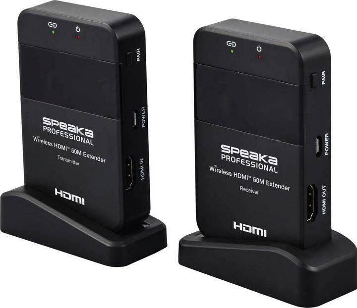 Actual product image SpeaKa Professional SP-HDE-320 HDMI-Funkübertragung (Set) 148.5 MHz 1920 x 1080 (50 m)