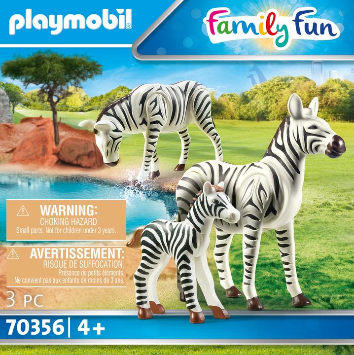 Actual product image Playmobil 2 Zebras with baby (70356)