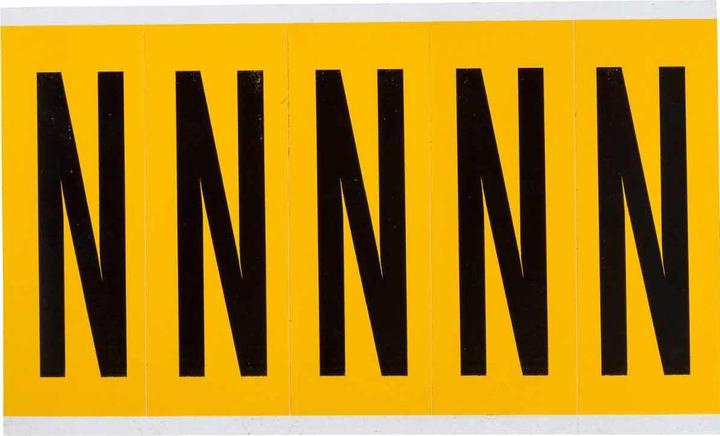 Immagine prodotto Brady B-946, 1560-N, vinile, etichettatura: N, nero su giallo, 44 x 127 mm, altezza carattere 98 mm(25 K.