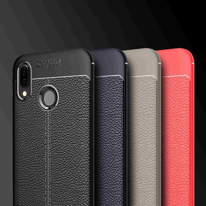 Actual product image Cadorabo TPU Cover Faux Leather Structure (Huawei Nova 3E)
