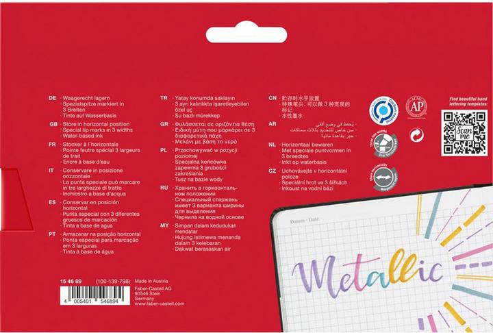 Actual product image Faber-Castell Textmarker 46 Metallic (Multicoloured, 5 mm, 8 x)