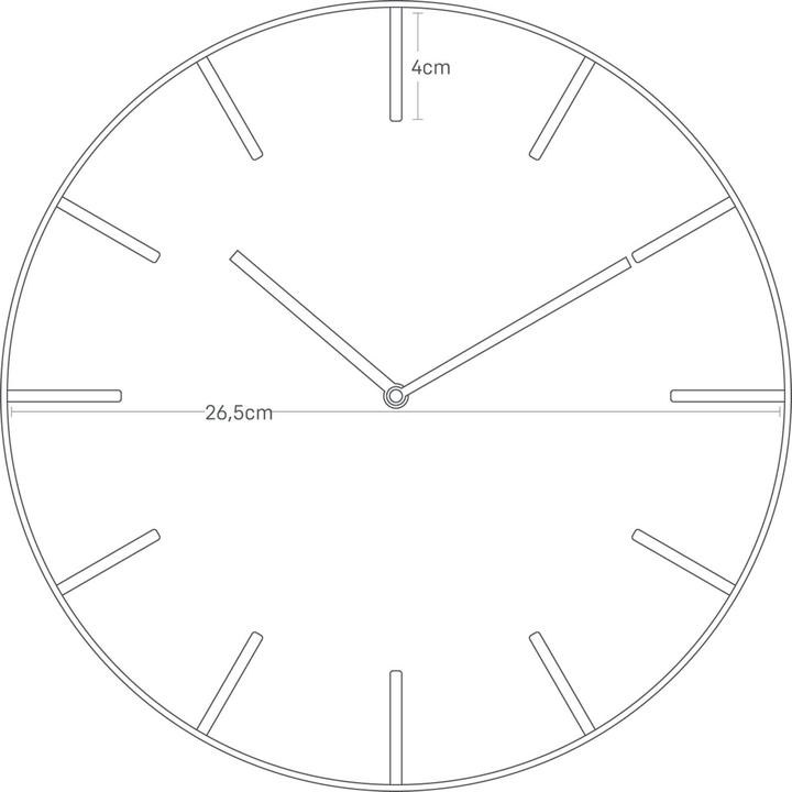 Actual product image Yamazaki Wall clock RIN (26.50 cm)