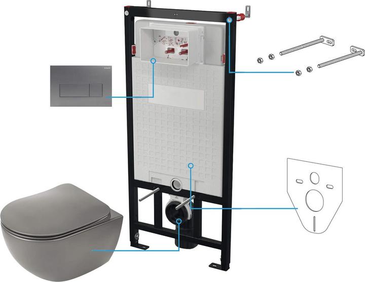 Produktbild Deante 6-in-1 Unterputz-WC-Set