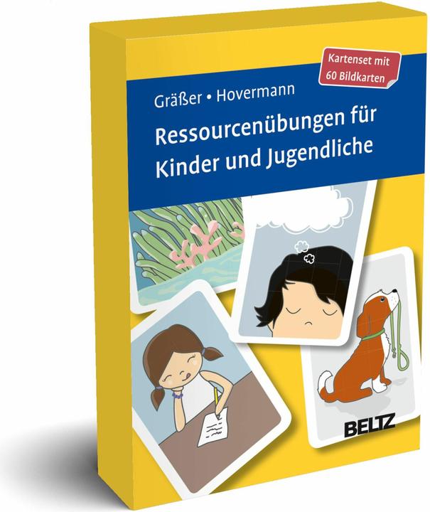 Produktbild Ressourcenübungen für Kinder und Jugendliche, 60 Karten (Deutsch, Grässer, Melanie/Hovermann, Eike/Botved, 2020)