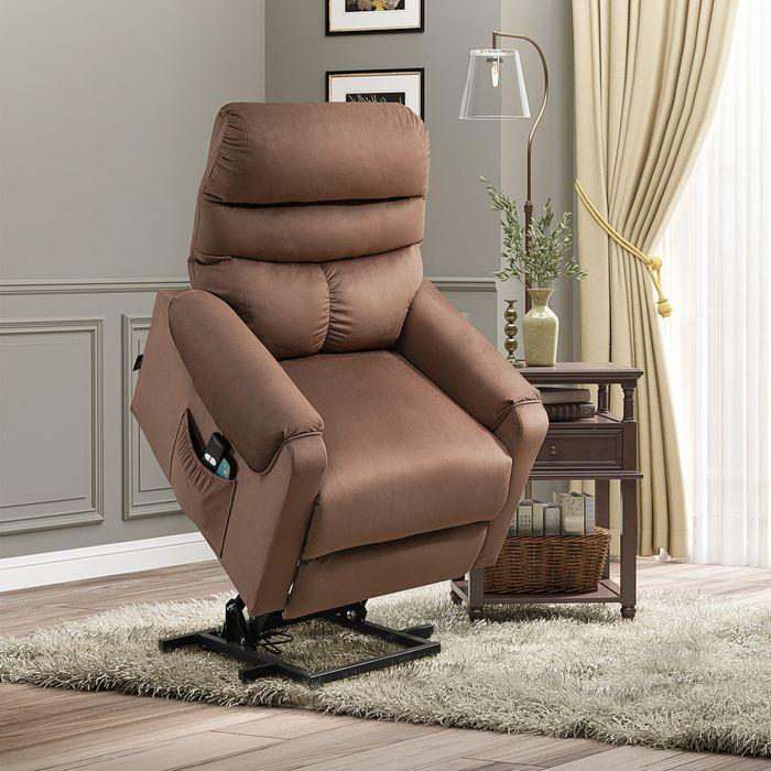 Actual product image Swisshandel24 Reclining chair, electric massage function, remote control, heating, reclining function, polyester