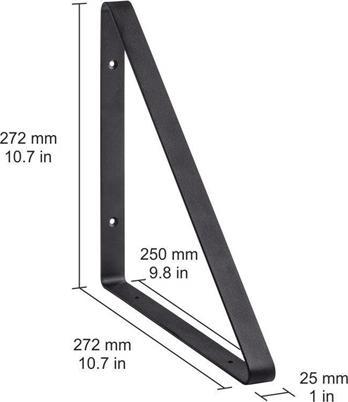 Produktbild Dolle Konsole BERMUDA 250x250x30 mm schwarz